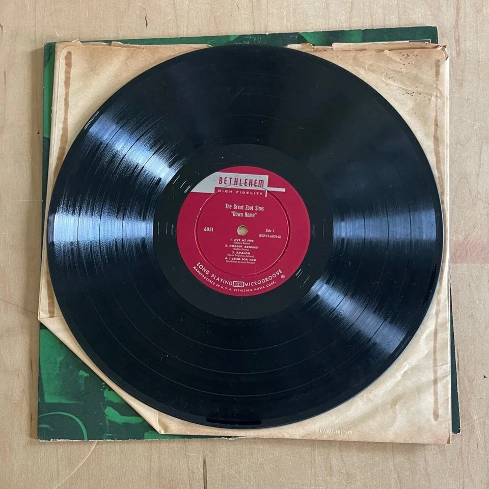 ZOOT SIMS "Down Home" 1960 Bethlehem Hi Fi Mono BCP6051 Jazz Vinyl LP G/VG Foto 4 de 4