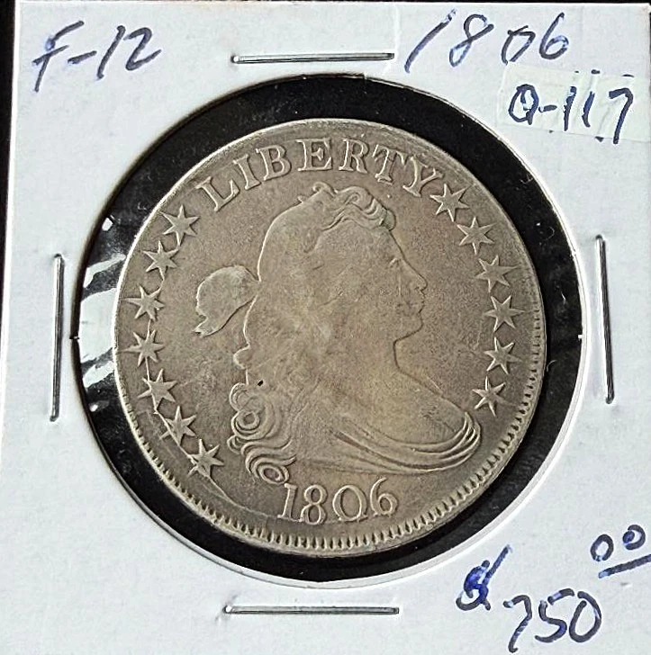 1117.　激レア　年代物　1806年　アメリカ　ドレイブパスト　ハーフセント 1806 Year US Early Half Dollar Coins (1794-1839) for sale | eBay