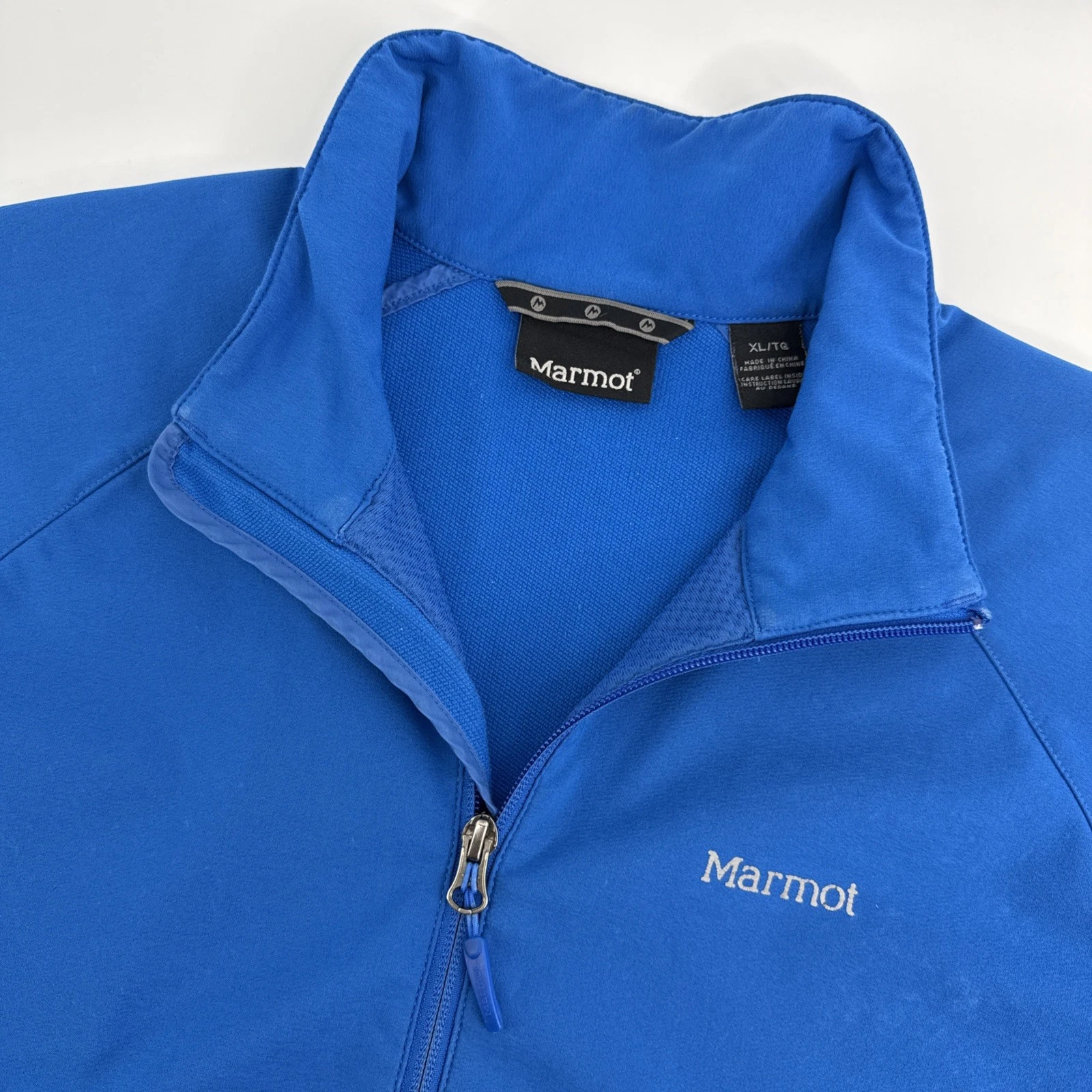 Marmot Softshell Jacket Men XL Full Zip Blue Athletic Outdoor Hiking