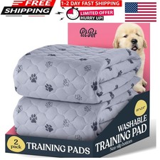 Washable Pee Pads for Dogs, 2Pack Reusable Puppy Pads, Super Absorbent  Leakpro