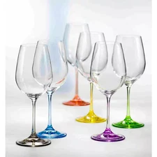 Rainbow 12 Oz. Wine X 6-Assorted Colors (Set of 6)