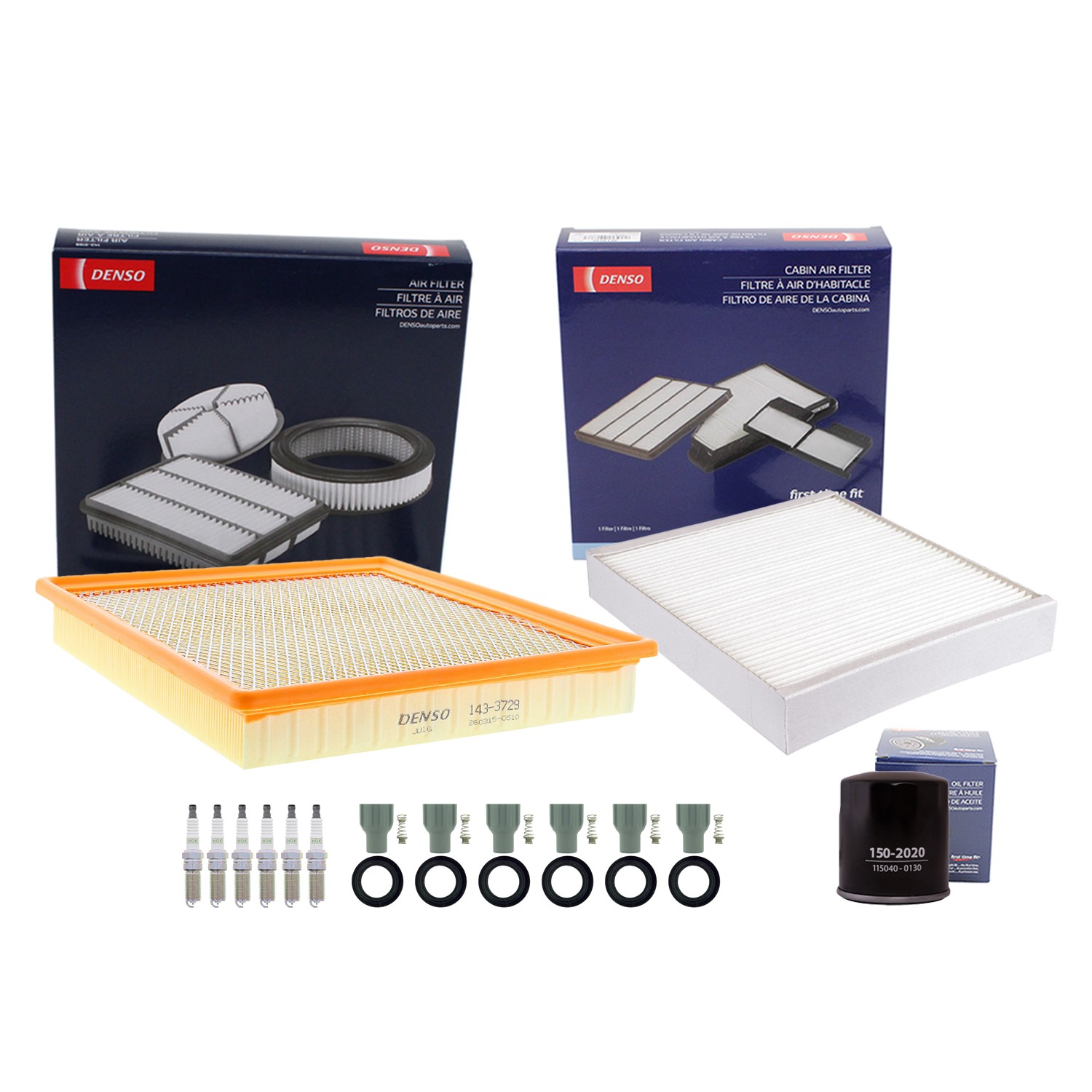 Denso Tune Up Kit NGK 6 Spark Plugs  Boots Kit for Cadillac XTS 3.6L V6 3 LFX