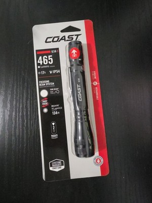 Coast G36 465 Lumen: Torcia LED Compatta Con 2 Modalità, IP54, Batterie AA Incluse