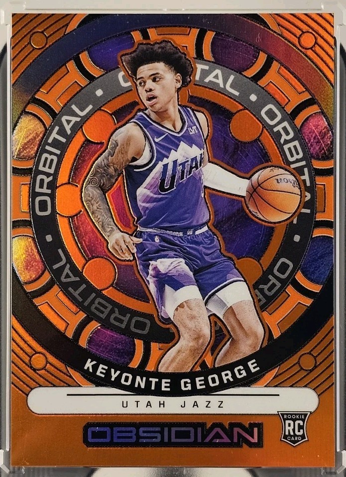 2023-24 Panini Obsidian - Orbital Keyonte George #16 Orange Etch /75 (RC)