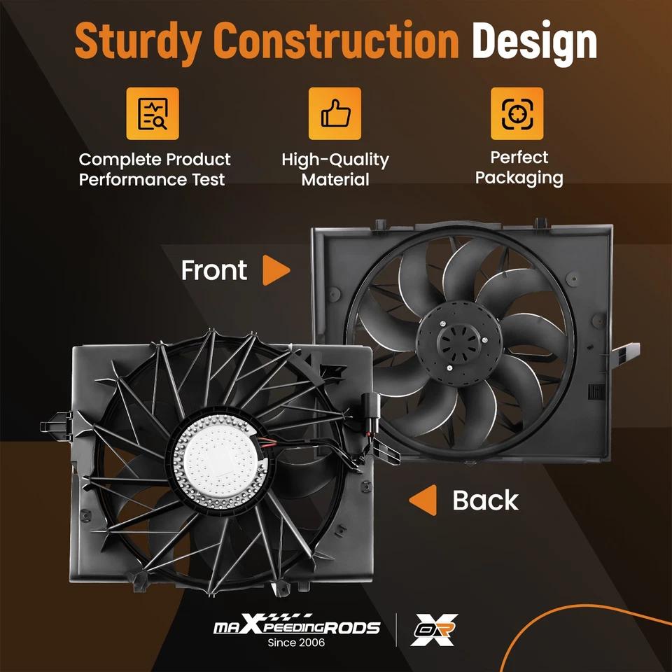 Conjunto de ventilador de refrigeración del radiador para BMW 740i/740iL/750iL 1996-1998 64548380774 Foto 3 de 4