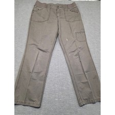 Sonoma Life  Style Womens 16 Gray Brown Cotton Utility Cargo Pants Straight Leg