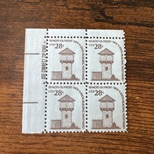 US Stamp Scott # 1604 28c Americana Remote Outpost Zip Block of 4 MNH