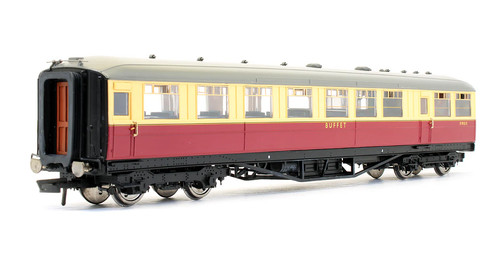 Hornby gebrauchter R4181A BR purpurrot & creme Gresley 61 Fuß 6 Zoll Buffetwagen 'E 9112 E | Zustand: Used