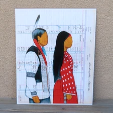 Native American Comanche/Kiowa-Ledger Ar Printt-" Loyalty" - J. Nicole Hatfield