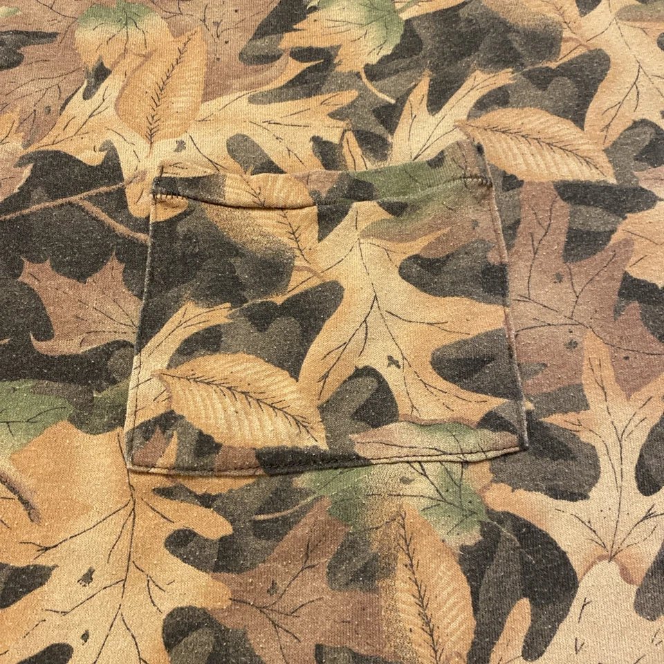 Vintage Kelly Kamo Tru-Leaf Long Sleeve Pocket T Shirt Size XL - Image 2 of 4