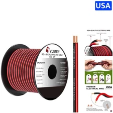 Versatile 16/2 AWG 100FT Wire - Ideal for LED Strip Lights & Electrical Projects