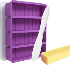 Silicone Butter Molds with Lid & Spatulas - Large Cavity, Non-Stick Homemade Bu