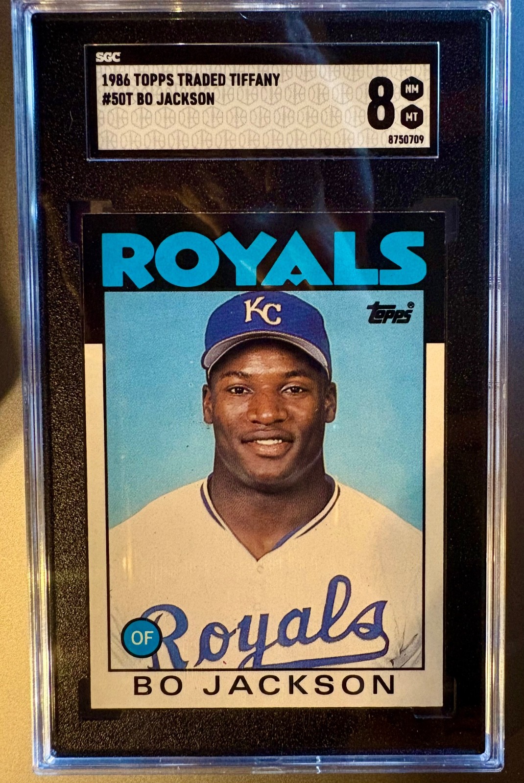 1986 Topps Traded TIFFANY Bo Jackson SGC 8