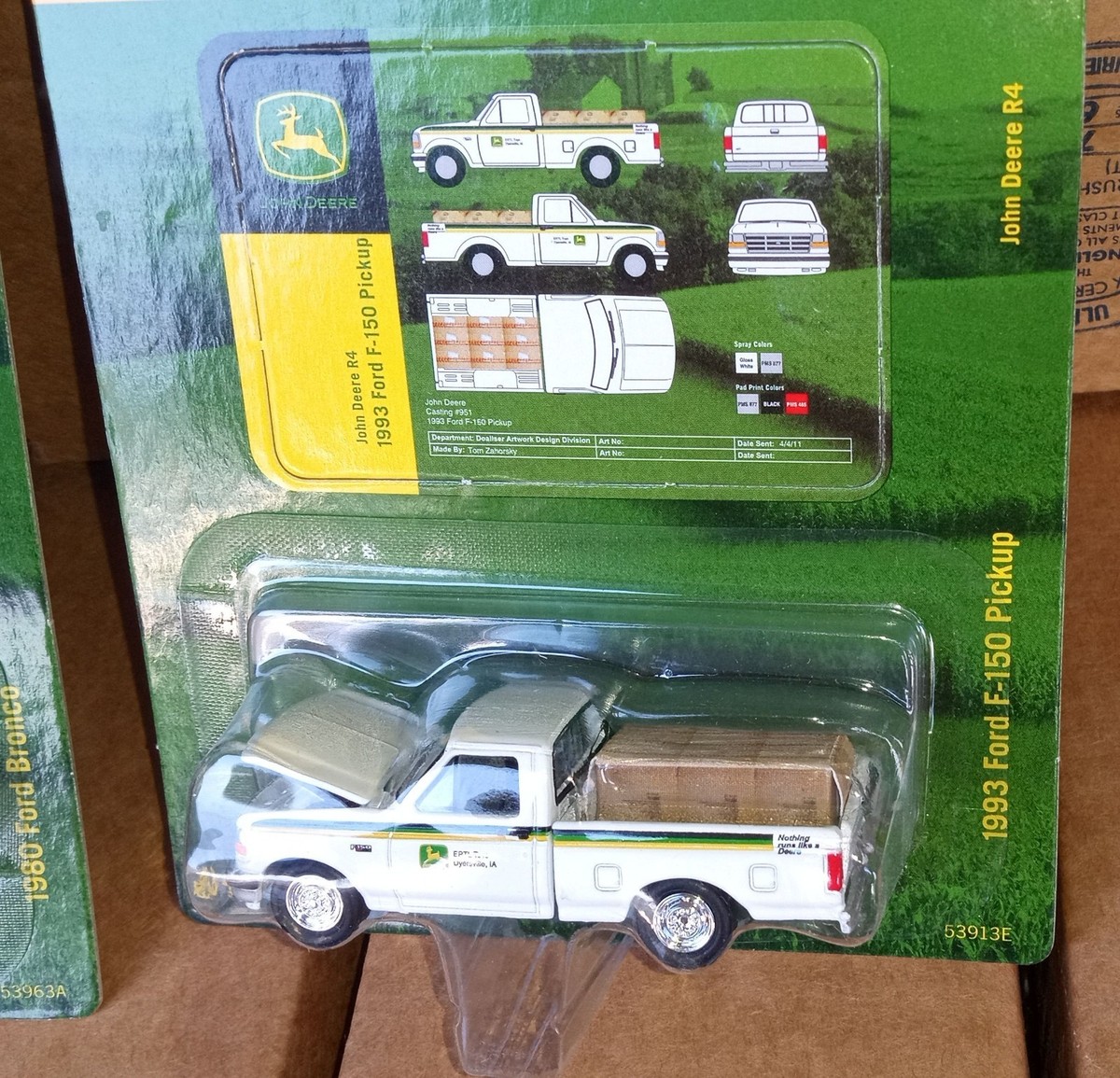 ジョニーライトニング　93 Ford F-150 Truck JOHN DEERE 1993 FORD F-150 PICKUP TRUCK Diecast JOHNNY LIGHTNING