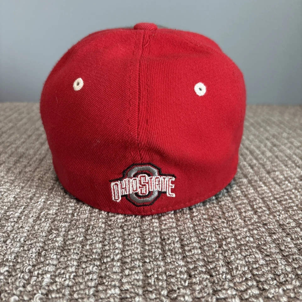 Sombrero ajustado Ohio State S/M en la parte superior del mundo ajuste único bordado rojo/gris Foto 4 de 4