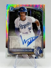Warren Calcano Bowman Chrome 2025 Refractor /499 Auto