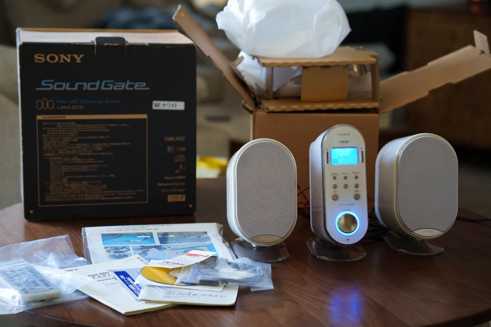 Sony LAM-Z03 NetMD CD MD Minidisco Estéreo con Altavoces + Caja [100V] [PRUEBA DE DEMOSTRACIÓN] Foto 3 de 4