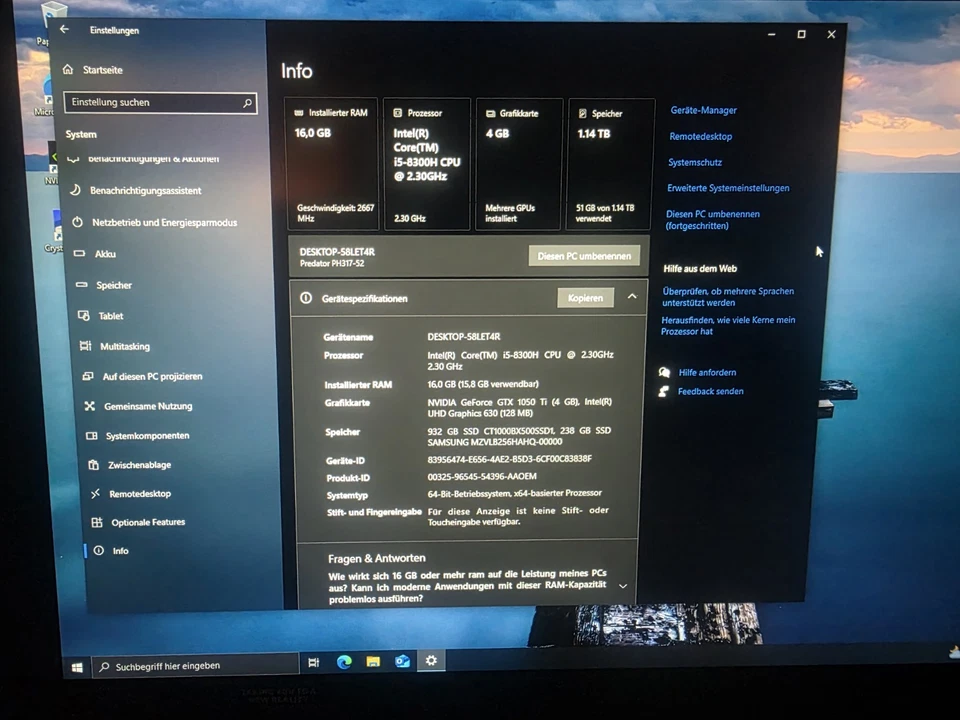 Acer Predator Helios 300 - Bild 4 von 4