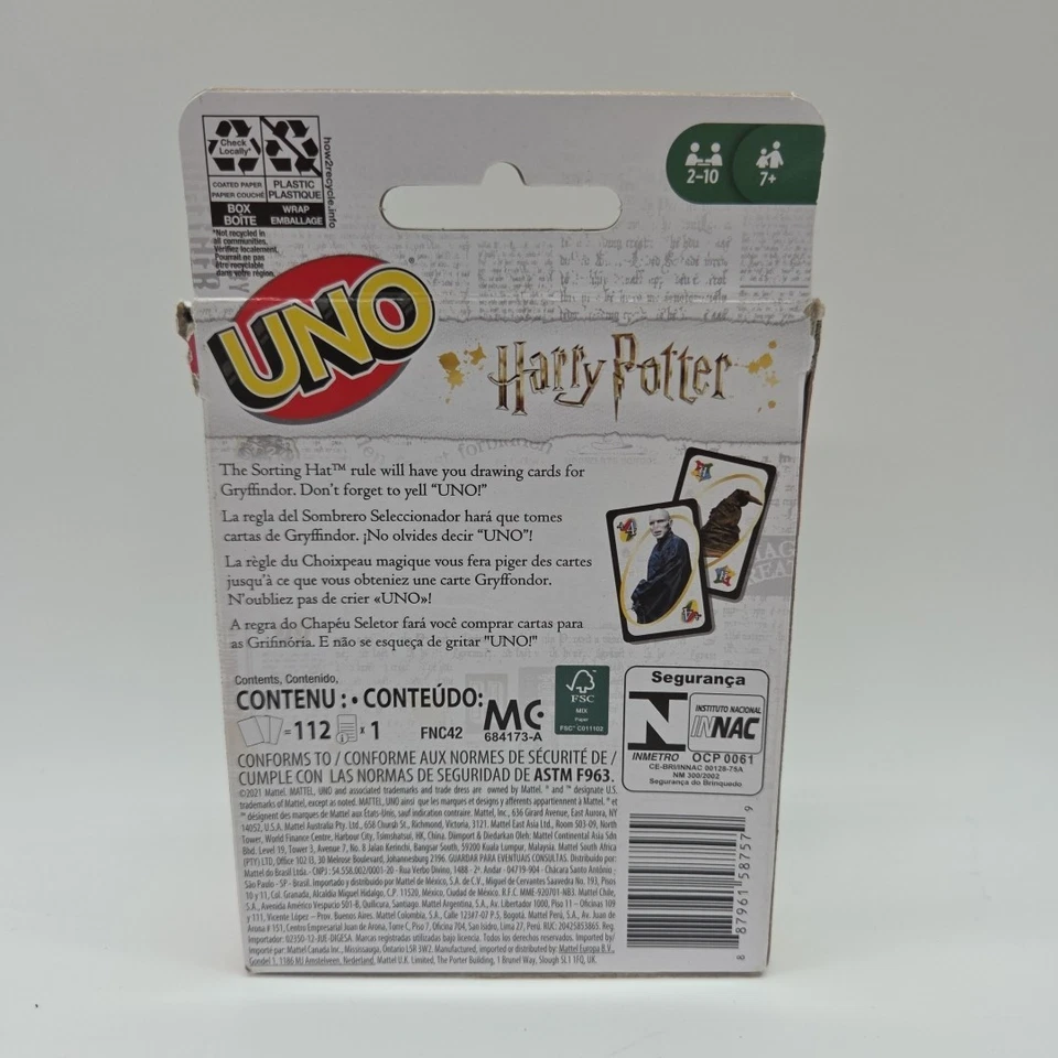NEW UNO Harry Potter Movie Themed Card Game 112 Cards 2-10 Players Ages 7+ - Image 2 of 4