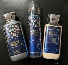NEW 3 pc Bath  Body Works DREAM BRIGHT fragrance mist shower gel lotion set