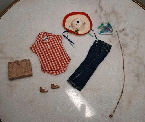 1959 VINTAGE BARBIE #1 TM PICNIC SET #963, JAPAN, MATTEL