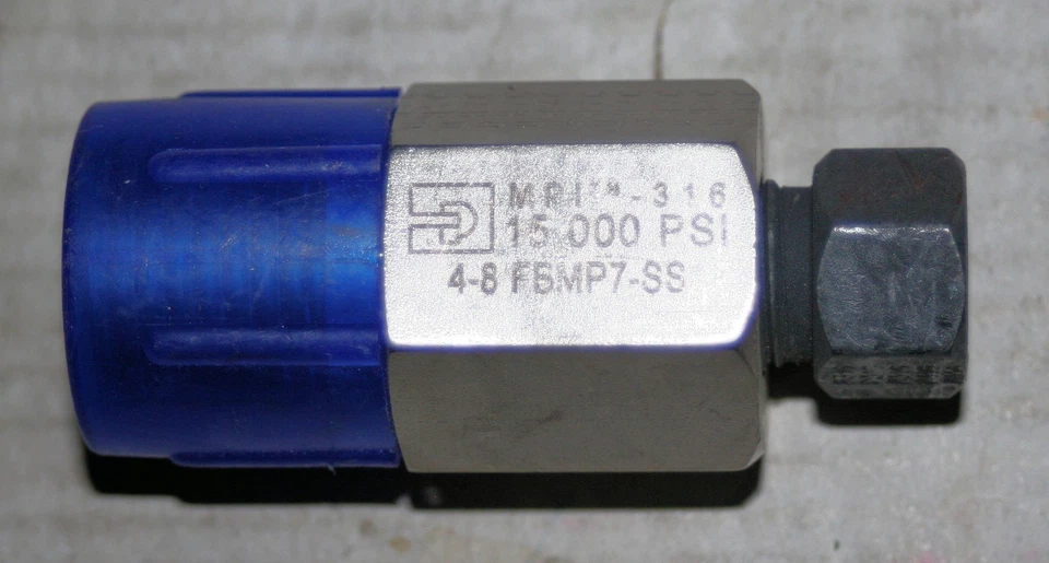 1/4 Tube x 1/2 MNPT 316ss Male Fitting Autoclave 15,000 psi Parker 4-8 FBMP7-SS - Image 4 of 4