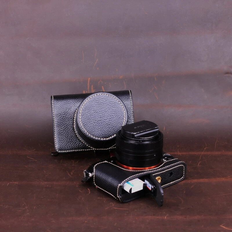 Nova Capa Completa de Couro Real Bolsa Protetora Ajuste Para SONY RX1.RX1R.RX1RM2 - Imagem 4 de 4