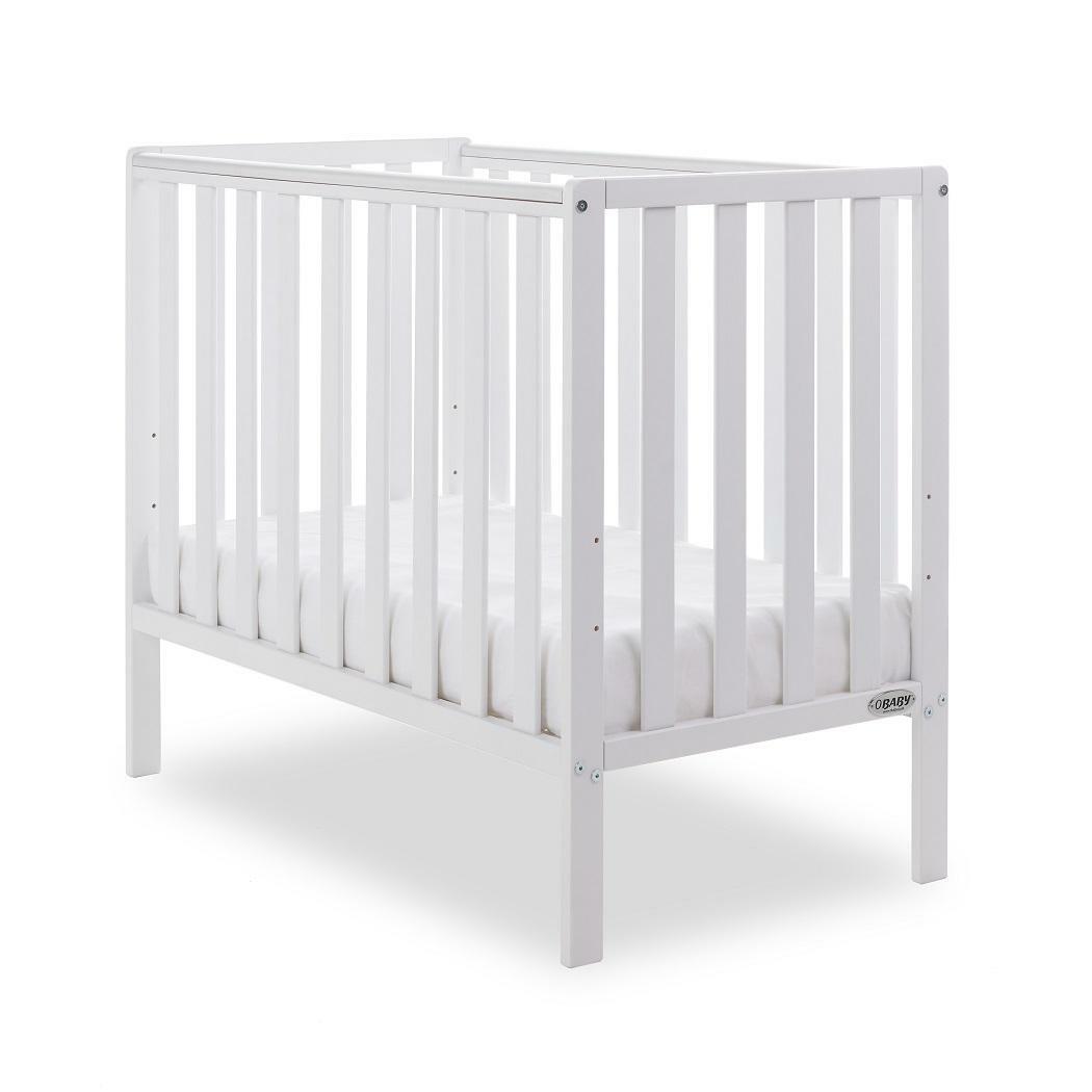 Obaby Bantam Space Saver Cot, White 10 Obaby Bantam Space Saver Cot - White - SPACE SAVER Compact Baby COT
