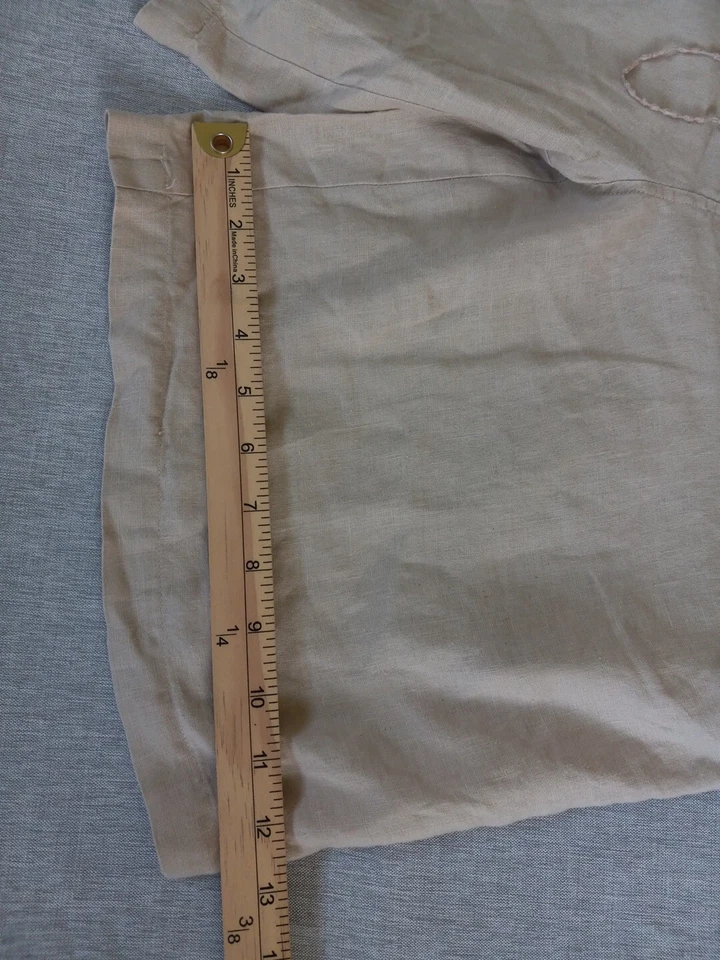 Elements By Arnold Zimberg Men Small Pure Linen Drawstrings Stretch Waist Short - Image 2 of 4