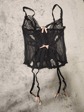 Victoria's Secret Size 34B Lace Black Bustier Nightie
