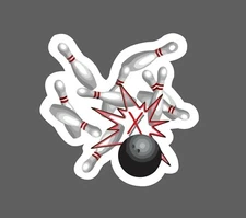 Bowling Sticker Strike 300 Waterproof Sports Games Gift NEW