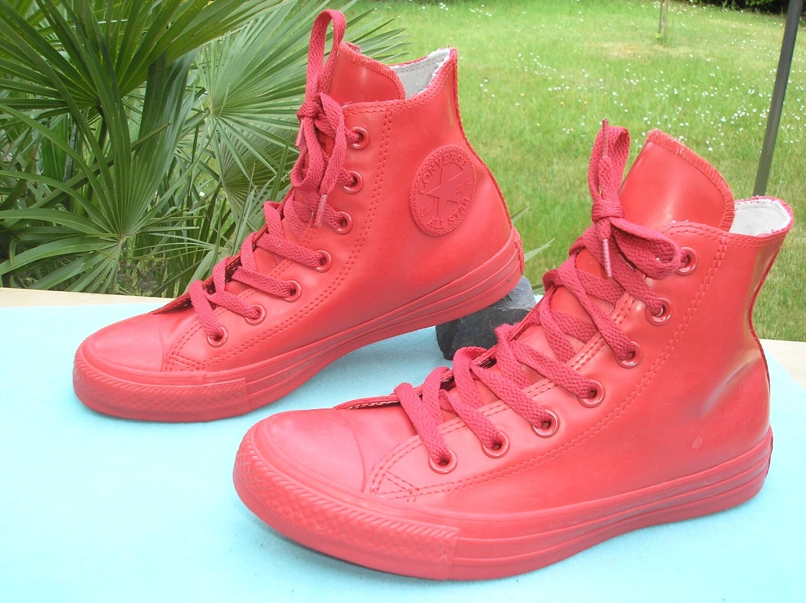 Sneakers originali Converse Chucks Taylor HI taglia 37 rosse impermeabili perfette!