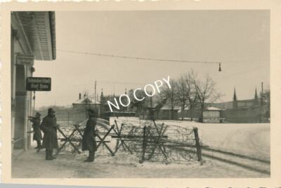 Foto WK II Straßensperren Kampfgebiet Deutschland 1945 E1.46