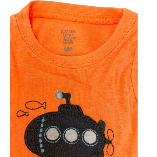 Infant Boy Orange Tank Top Submarine Just One You by Carter's Size 6M - Picture 3 of 3