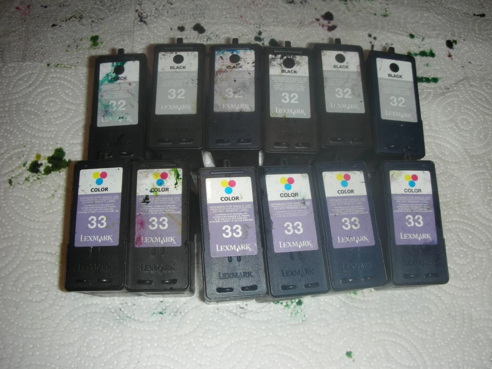 43 EMPTY LEXMARK INK CARTRIDGES - ASSORTED COLOR & BLACK   LOT#23X5 - Image 4 of 4