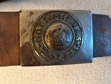 Imperial German,WW1,Prussian Enlisted Man's Date Marked Belt/M1895 Brass Buckle.