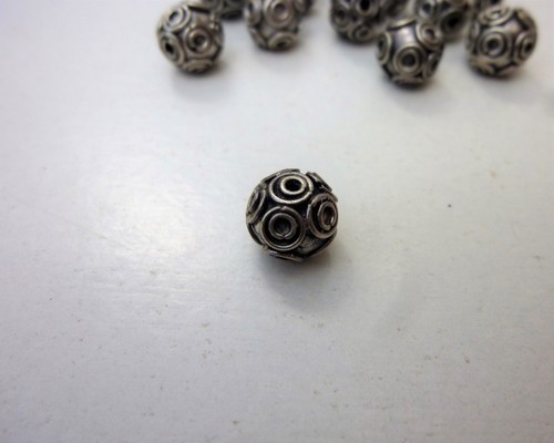 Sterling silver Bali beads handmade 9mm jewellery making bracelet earrings - Picture 3 of 7