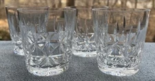 Set of FOUR Waterford Crystal Rosslare Old Fashioned Tumbers Glasses