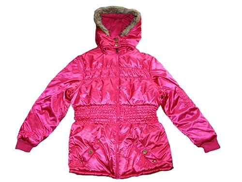 Velvet Chic Big Girls' Sateen Puffer Jacket Winter Coat with Faux Fur NWT - 第 1/1 張圖片
