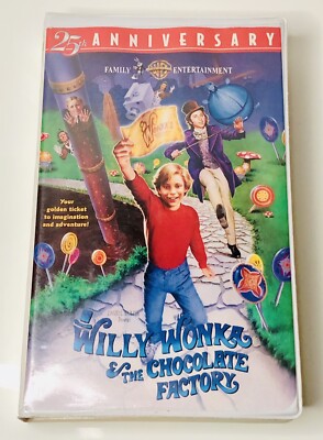 Warner Bros. Willy Wonka & The Chocolate Factory 25th Anniversary VHS 14546 CASE