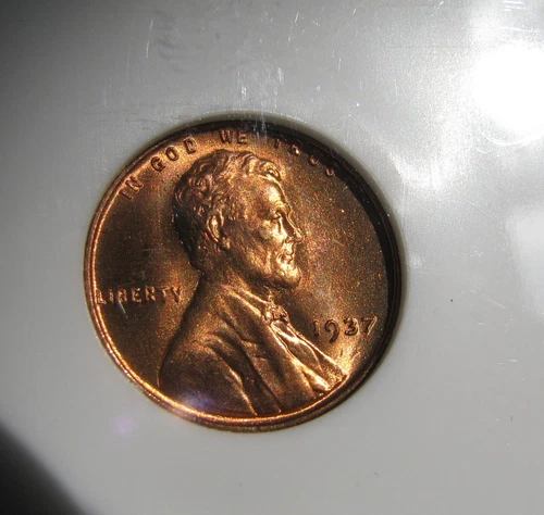 1937 P, D, S Lincoln cent set NGC MS 66 RD in old holders