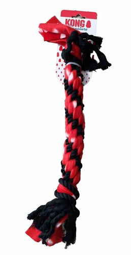 KONG Signature Cotton Rope Dual Knot 20" Fetch Tug Toy for Dogs BRAND NEW - 第 1/1 張圖片
