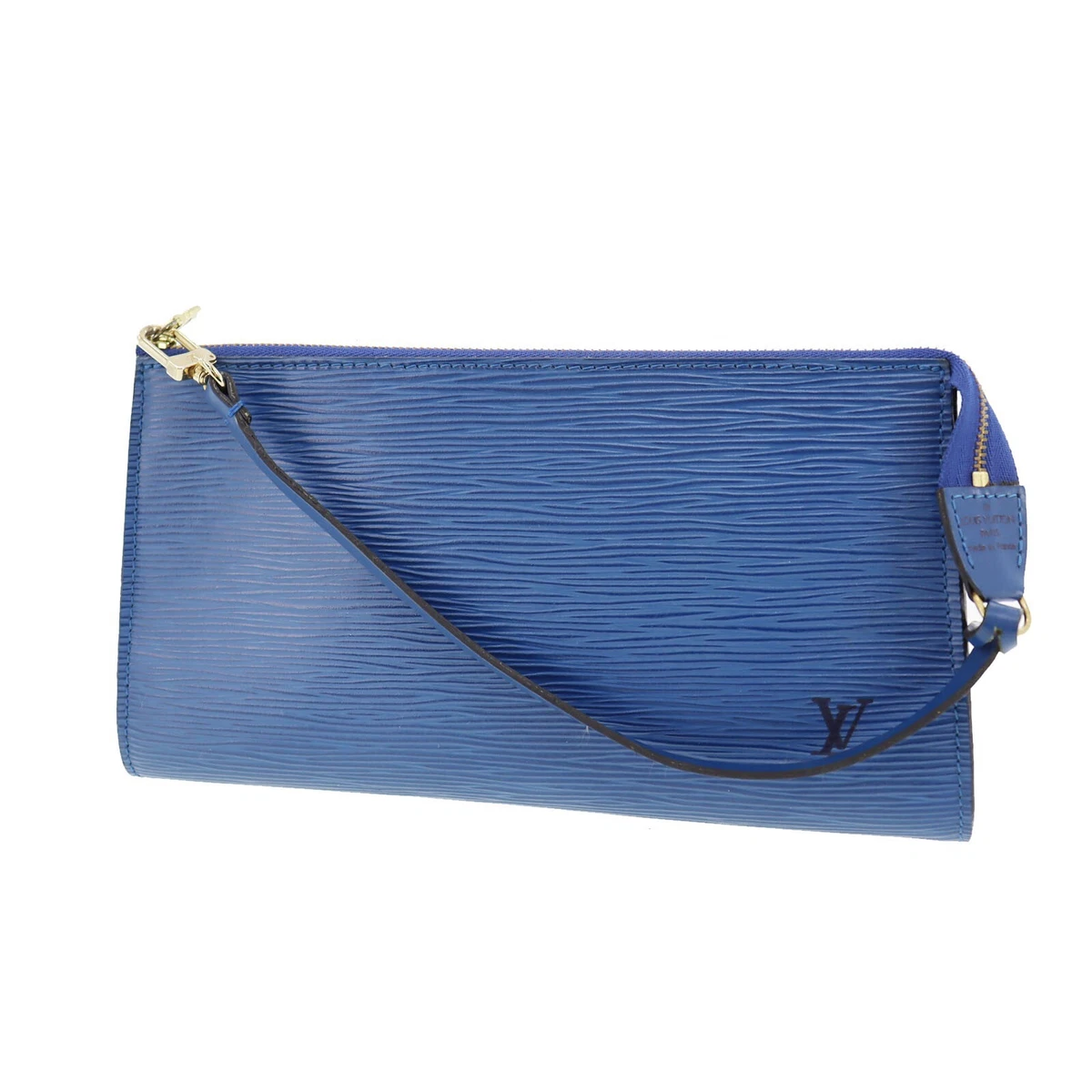 LOUIS VUITTON Pochette Accessories Epi Blue Used Pouch Bag M52945