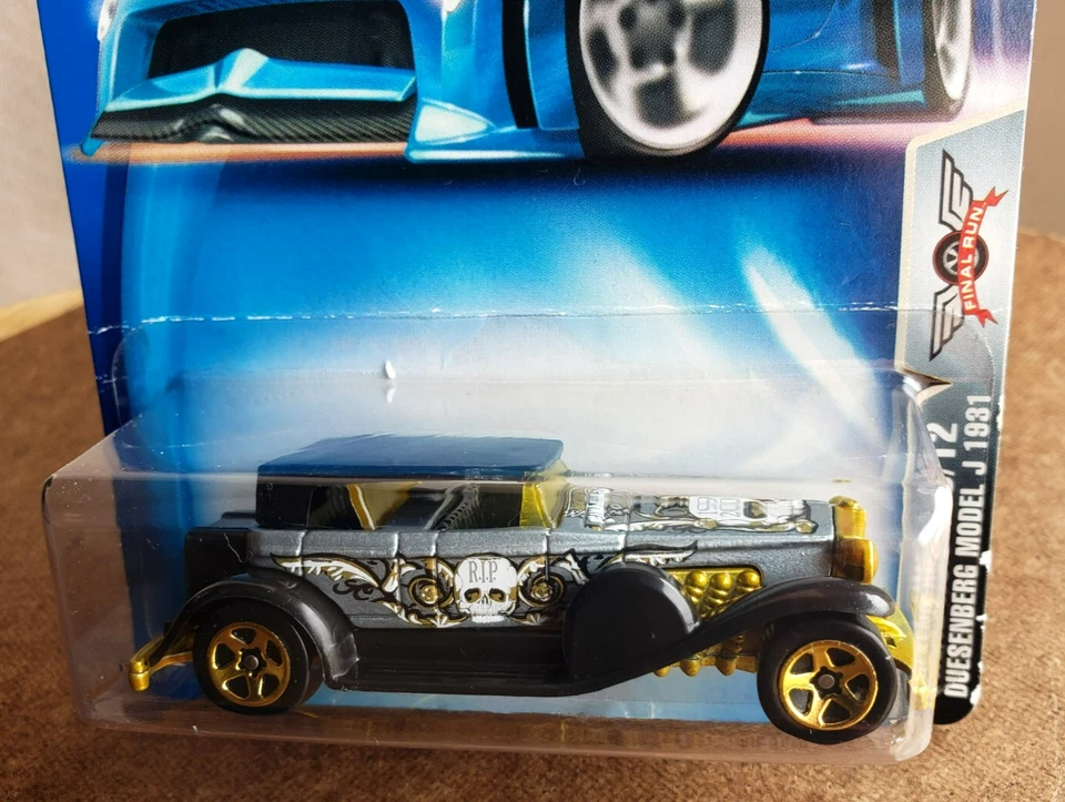 2003 Hot Wheels DUESENBERG MODEL J 1931 Grey FINAL RUN SERIES 8/12 1:64 GOLD 5SP - Image 4 of 4