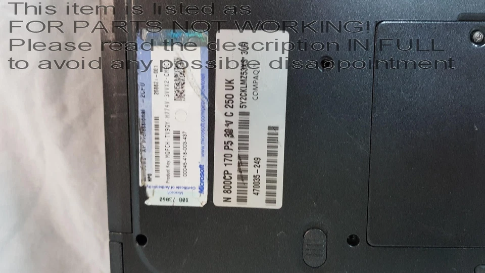 DAMAGED! Compaq evo n800c 15" Intel Pentium 4 Laptop FULL SPECS UNKNOWN - Image 2 of 4