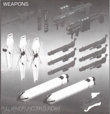 Bandai RG UC Full Armor Unicorn Gundam Model WEAPONS Genuine