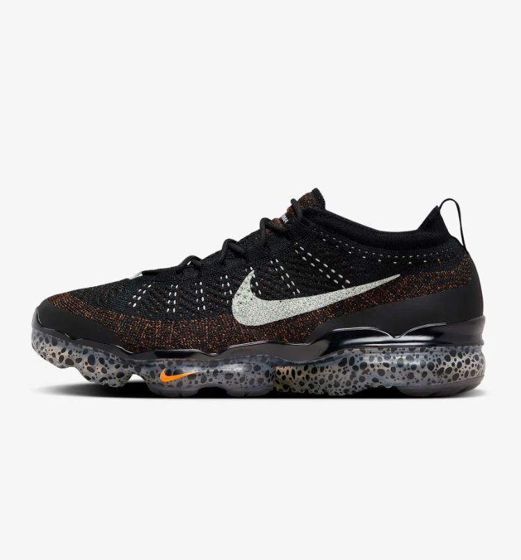 Nike Air Vapormax 2023 Flyknit Electric Safari Black Orange Nike Air Vapormax 2023 Flyknit Electric Safari Black Orange