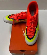 Nike Jr Mercurial Vortex CR FG-R Kids Soccer Shoes White-Crimson-Volt