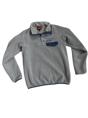 Patagonia Synchilla Snap T Fleece Pullover Jacket Gray Men's Small