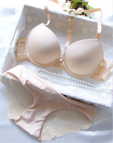 Sexy Front Closure Beauty Smooth Push Up Bra Lingerie Intimate Seamless Bra Set - Picture 13 of 43